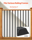 VEVOR Staircase Balusters 51 Pack 26 In Aluminum Spindles with Screws/Rail Caps