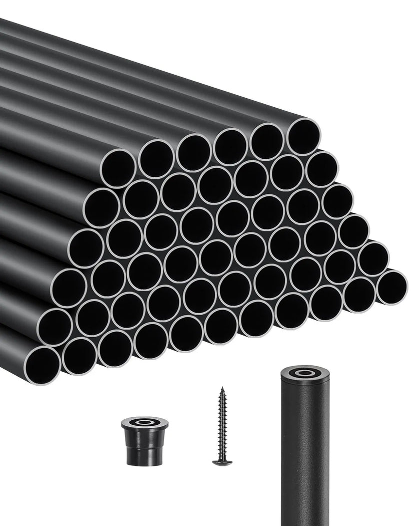 VEVOR Staircase Balusters 51 Pack 26 In Aluminum Spindles with Screws/Rail Caps