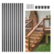 VEVOR Staircase Balusters 51 Pack 26 In Aluminum Spindles with Screws/Rail Caps