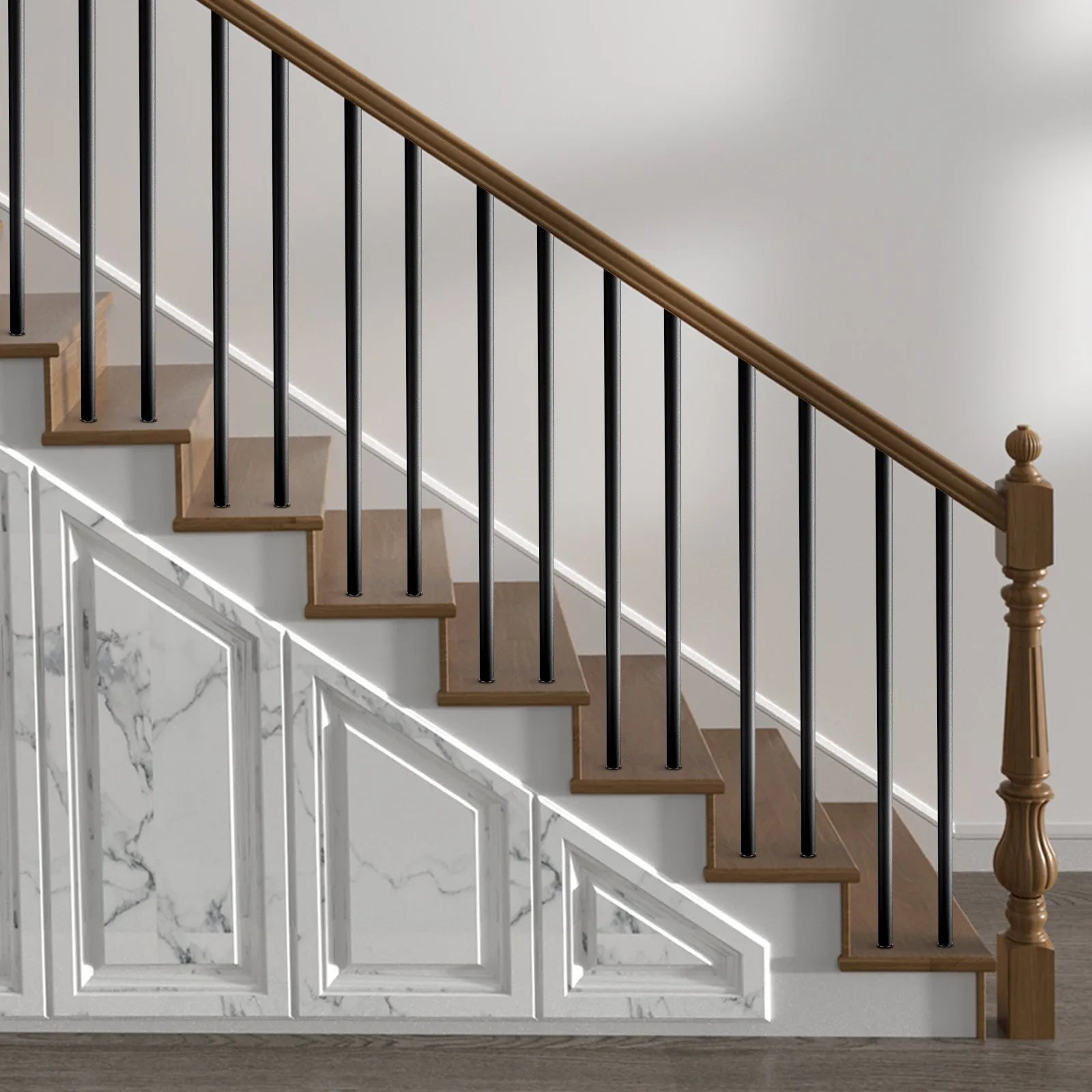 VEVOR Staircase Balusters 51 Pack 32 In Aluminum Spindles with Screws/Rail Caps