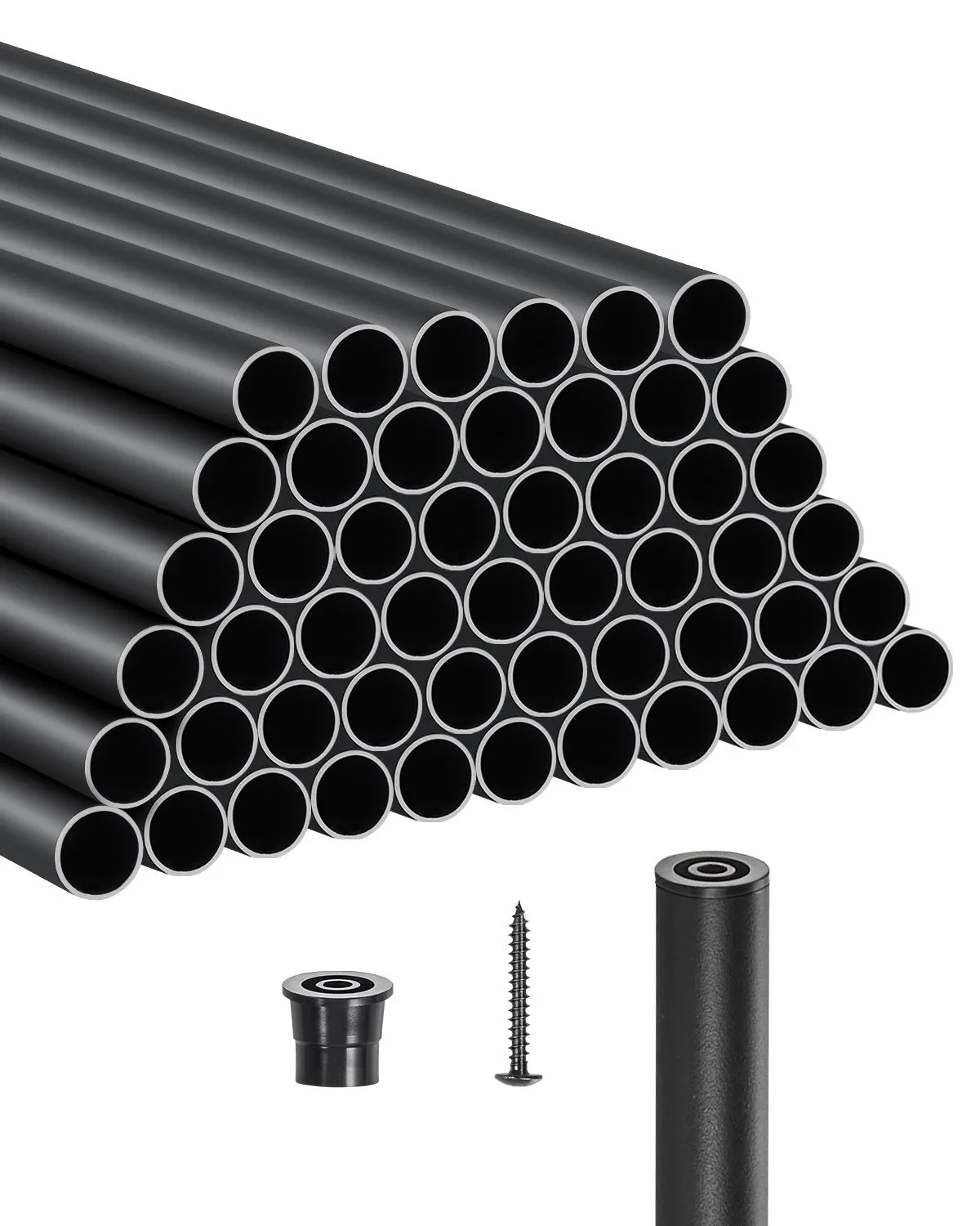 VEVOR Staircase Balusters 51 Pack 32 In Aluminum Spindles with Screws/Rail Caps