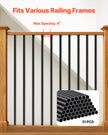 VEVOR Staircase Balusters 51 Pack 36 In Aluminum Spindles with Screws/Rail Caps