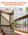 VEVOR Staircase Balusters 51 Pack 36 In Aluminum Spindles with Screws/Rail Caps