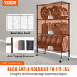 VEVOR Storage Shelving Unit with Wheels, 4-Tier Adjustable, 700 lbs Capacity, Heavy Duty Garage Shelves Metal Organizer Wire Rack, Black, 47.2