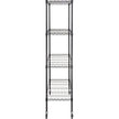 VEVOR Storage Shelving Unit with Wheels, 4-Tier Adjustable, 700 lbs Capacity, Heavy Duty Garage Shelves Metal Organizer Wire Rack, Black, 47.2