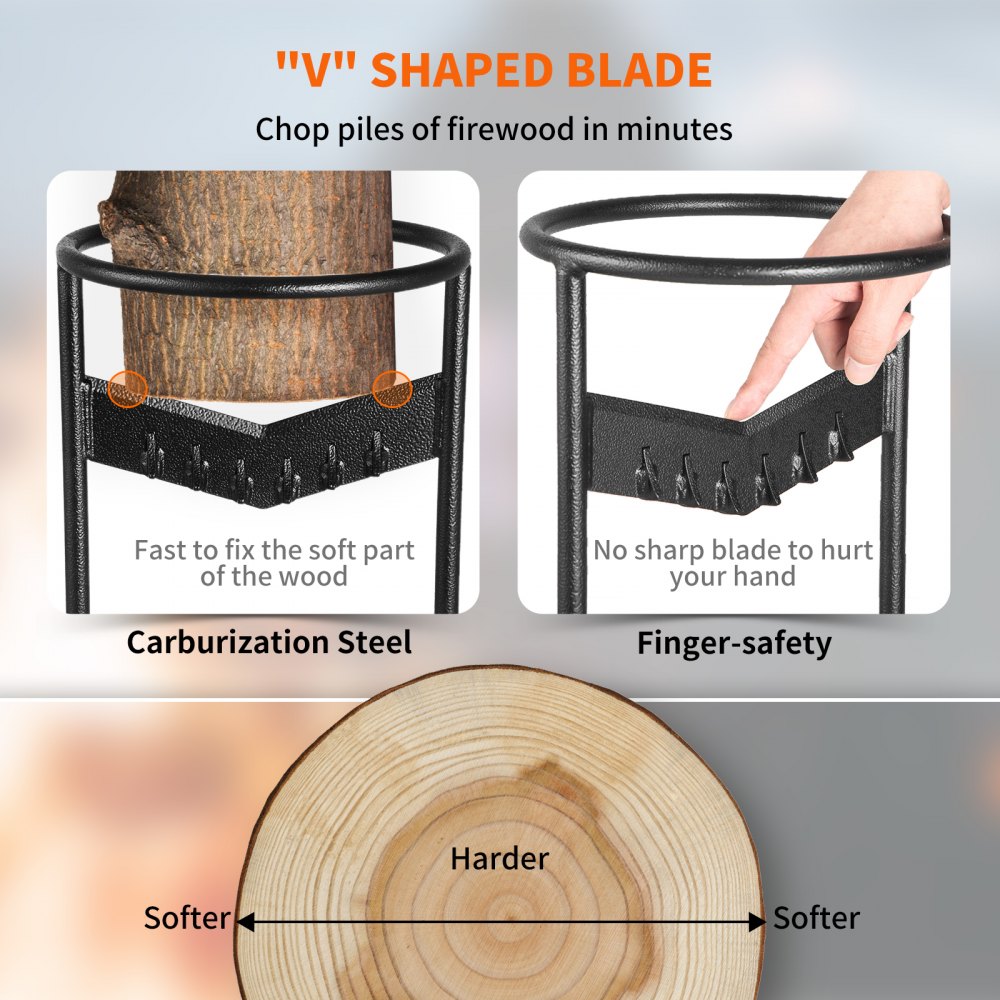 VEVOR Wood Splitter, XL Log Splitter for 8.6