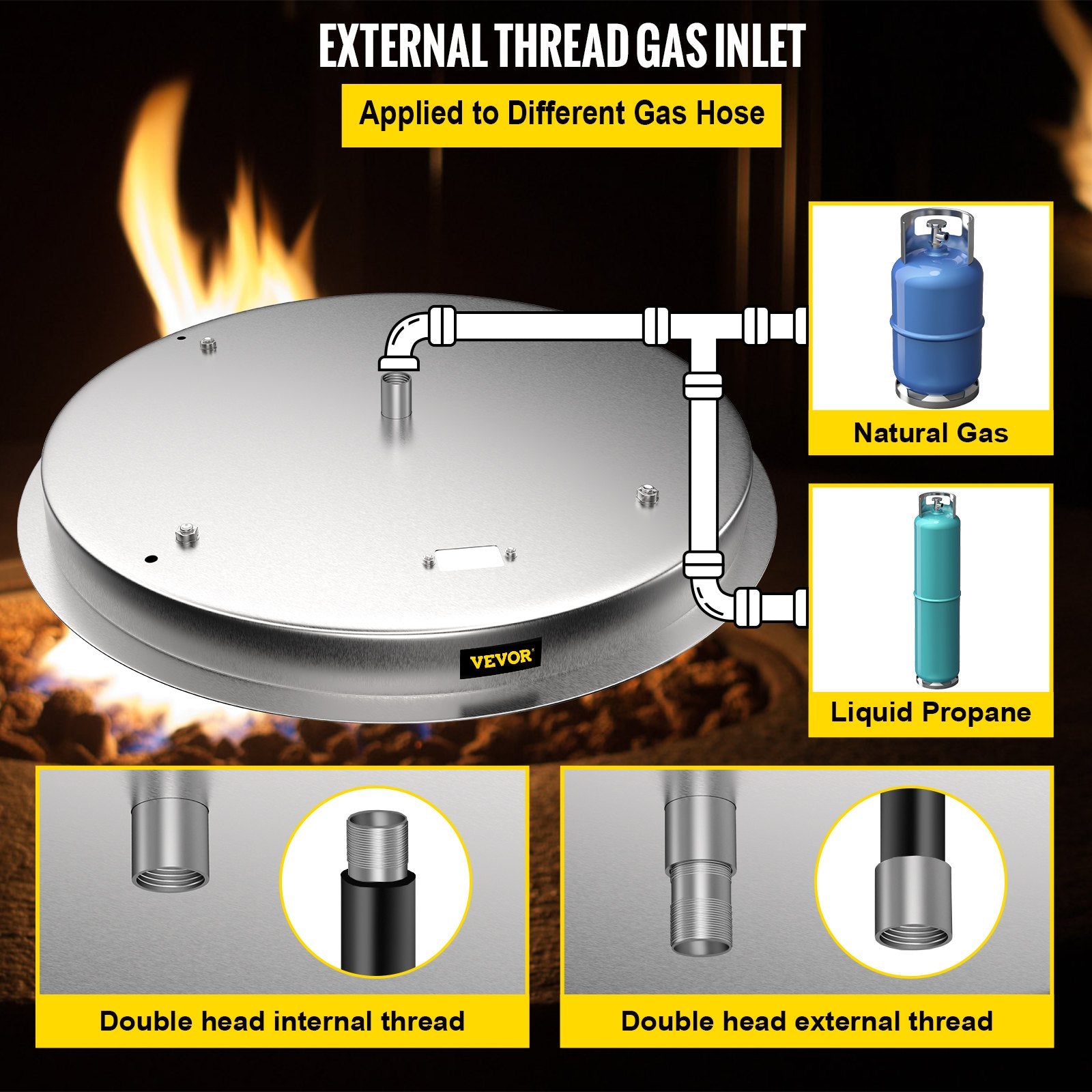 VEVOR Drop in Fire Pit Pan, 31