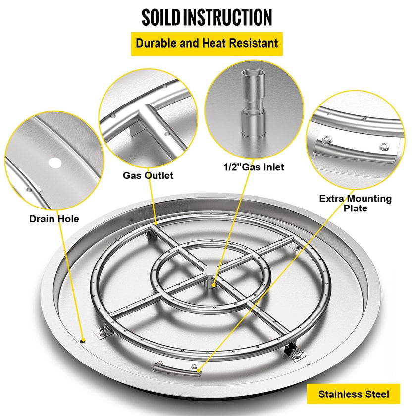 VEVOR Drop in Fire Pit Pan, 31