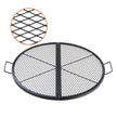 VEVOR X-Marks Fire Pit Grill Grate, Foldable Round Cooking Grate, Heavy Duty Steel Campfire BBQ Grill Grid with Handle and Support X Wire, Portable Camping Cookware for Outside Party, 36 Inch Black