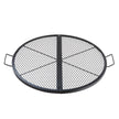 VEVOR X-Marks Fire Pit Grill Grate, Foldable Round Cooking Grate, Heavy Duty Steel Campfire BBQ Grill Grid with Handle and Support X Wire, Portable Camping Cookware for Outside Party, 36 Inch Black