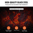 VEVOR X-Marks Fire Pit Grill Grate, Round Cooking Grate, Heavy Duty Steel Campfire BBQ Grill Grid with Handle and Support X Wire, Portable Camping Cookware for Outside Party & Gathering, 36 Inch Black