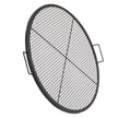 VEVOR X-Marks Fire Pit Grill Grate, Round Cooking Grate, Heavy Duty Steel Campfire BBQ Grill Grid with Handle and Support X Wire, Portable Camping Cookware for Outside Party & Gathering, 36 Inch Black