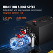 VEVOR Hydraulic Pump, 4 Quart Hydraulic Power Unit, Single Acting Dump Trailer Pump, 0.91 GPM Flow Rate, 3200 PSI Max Relief Pressure, DC 12V Hydraulic Pump for Dump Trailer Car Lifting