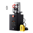 VEVOR Hydraulic Pump, 20 Quart Hydraulic Power Unit, Single Acting Dump Trailer Pump, 0.91 GPM Flow Rate, 3200 PSI Max Relief Pressure, DC 12V Hydraulic Pump for Dump Trailer Car Lifting