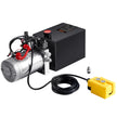 VEVOR Hydraulic Pump, 8 Quart Hydraulic Power Unit, Double Acting Dump Trailer Pump, 0.91 GPM Flow Rate, 3200 PSI Max Relief Pressure, DC 12V Hydraulic Pump for Dump Trailer Car Lifting