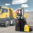 VEVOR Hydraulic Pump, 8 Quart Hydraulic Power Unit, Single Acting Dump Trailer Pump, 0.91 GPM Flow Rate, 3200 PSI Max Relief Pressure, DC 12V Hydraulic Pump for Dump Trailer Car Lifting