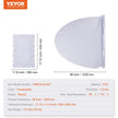 VEVOR Clear Table Cover Protector, 48 inch/1230 mm Round Table Cover, 1.5 mm Thick PVC Plastic Tablecloth, Waterproof Desktop Protector for Writing Desk, Coffee Table, Dining Room Table