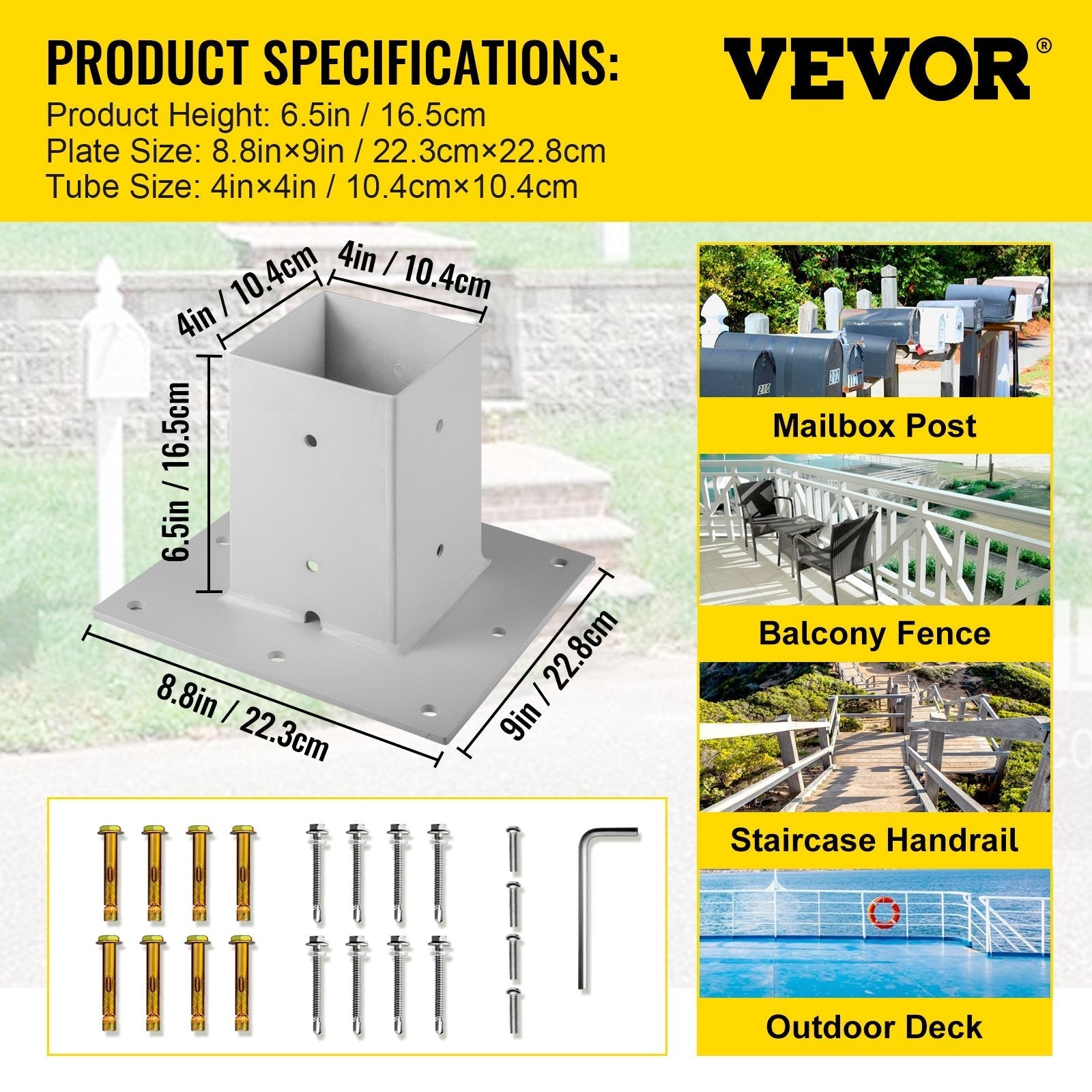 Vevor Post Base Mailbox Base Plate 4
