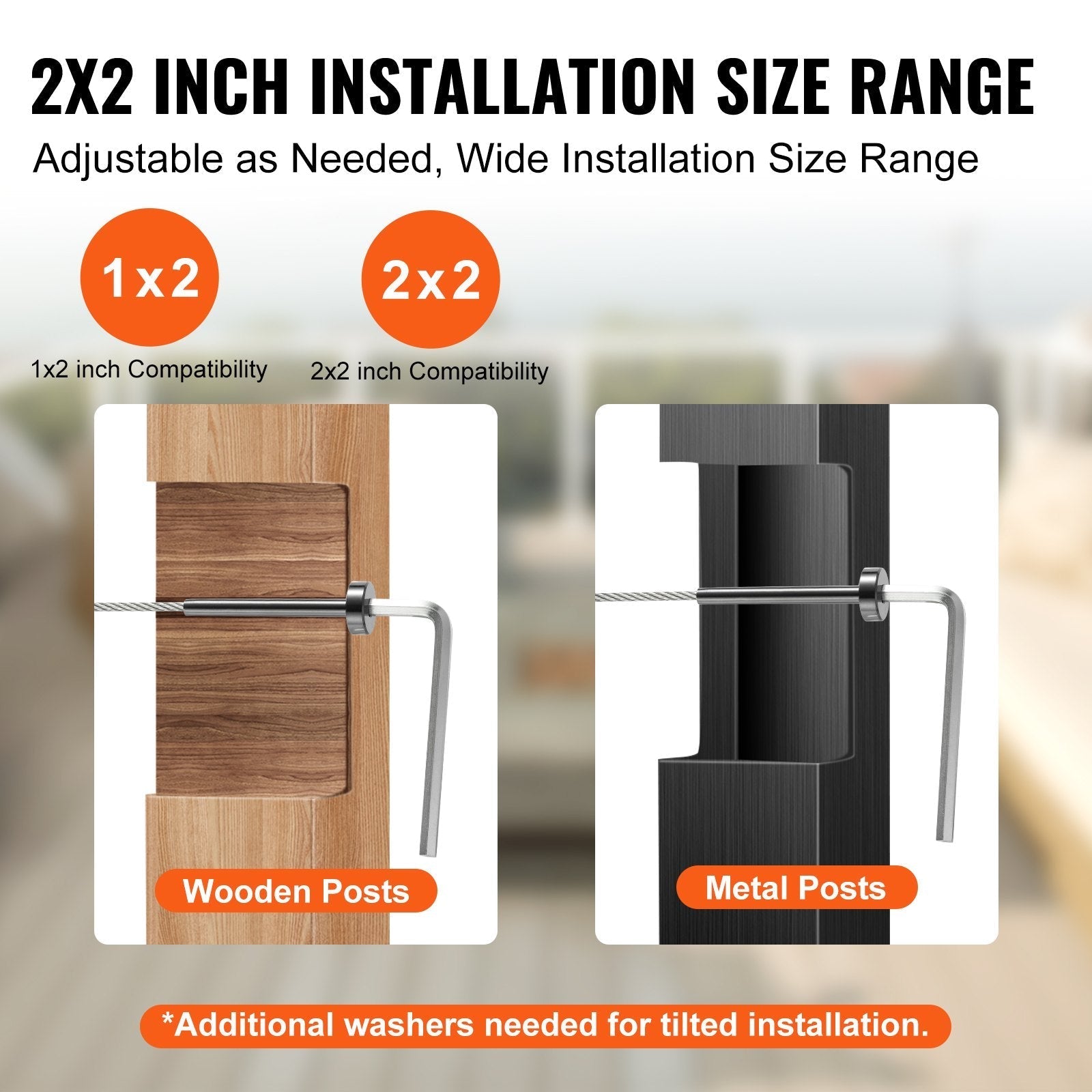 VEVOR 40 Pack Invisible Cable Railing kit, T316 Stainless Steel 1/8