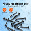 VEVOR 40 Pack Invisible Cable Railing kit, T316 Stainless Steel 1/8