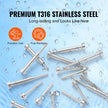 VEVOR 20 Pack Invisible Cable Railing kit, T316 Stainless Steel 1/8