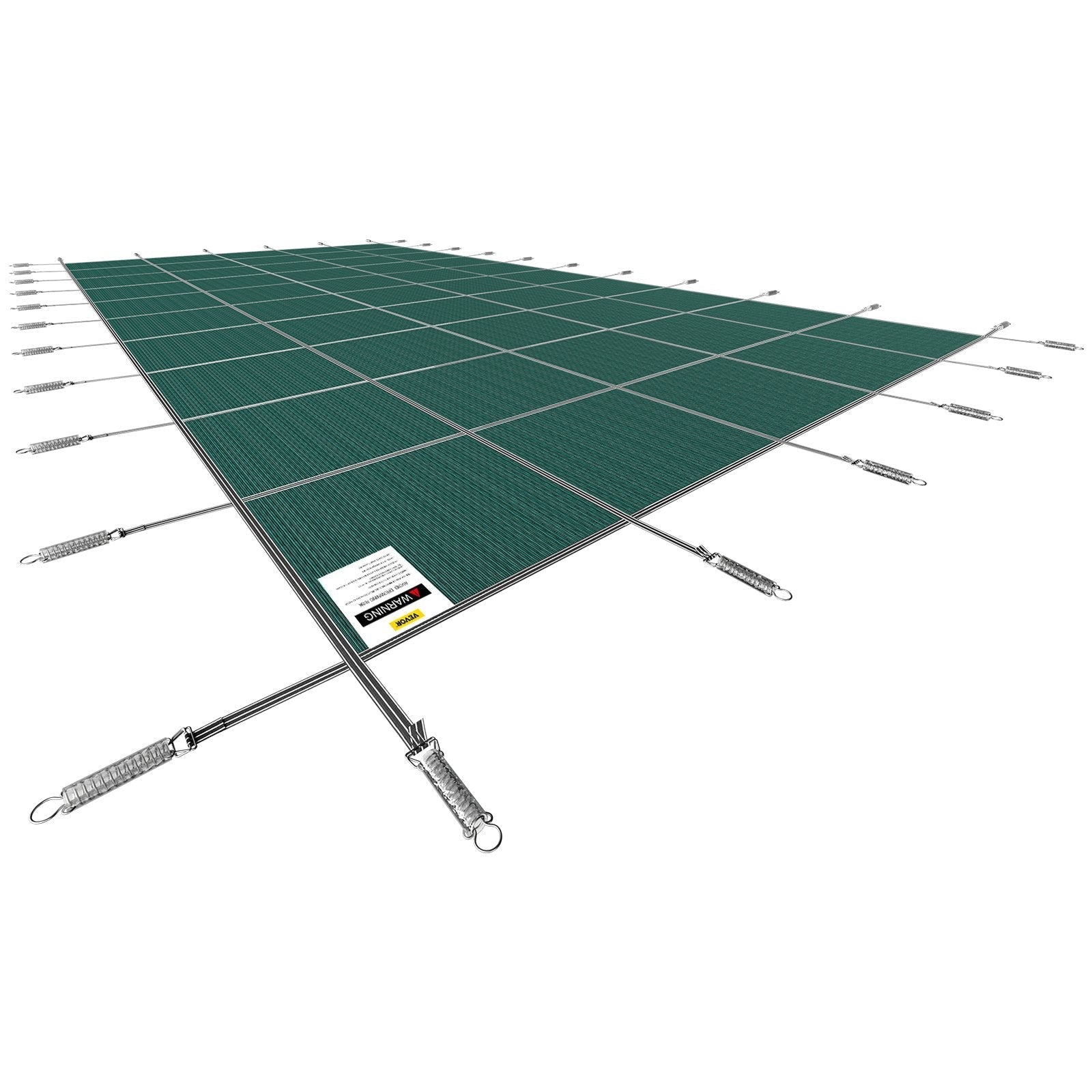 VEVOR Pool Safety Cover Fits 14x26ft Rectangle Inground Safety Pool Cover Green Mesh Solid Pool Safety Cover for Swimming Pool Winter Safety Cover
