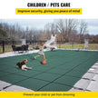 VEVOR Pool Safety Cover Fits 16x32ft Rectangle Inground Safety Pool Cover Green Mesh with 4x8ft Center End Steps Solid Pool Safety Cover for Swimming Pool Winter Safety Cover
