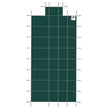 VEVOR Pool Safety Cover Fits 16x32ft Rectangle Inground Safety Pool Cover Green Mesh with 4x8ft Center End Steps Solid Pool Safety Cover for Swimming Pool Winter Safety Cover