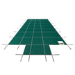 VEVOR Pool Safety Cover Fits 16x32ft Rectangle Inground Safety Pool Cover Green Mesh with 4x8ft Center End Steps Solid Pool Safety Cover for Swimming Pool Winter Safety Cover