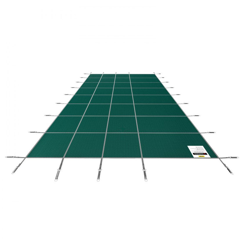 VEVOR Pool Safety Cover Fits 16x32ft Rectangle Inground Safety Pool Cover Green Mesh Solid Pool Safety Cover for Swimming Pool Winter Safety Cover