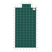 VEVOR Pool Safety Cover Fits 20x40ft Rectangle Inground Safety Pool Cover Green Mesh with 4x8ft Center End Steps Solid Pool Safety Cover for Swimming Pool Winter Safety Cover