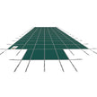 VEVOR Pool Safety Cover Fits 20x40ft Rectangle Inground Safety Pool Cover Green Mesh with 4x8ft Center End Steps Solid Pool Safety Cover for Swimming Pool Winter Safety Cover