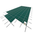 VEVOR Pool Safety Cover Fits 20x40ft Rectangle Inground Safety Pool Cover Green Mesh with 4x8ft Center End Steps Solid Pool Safety Cover for Swimming Pool Winter Safety Cover