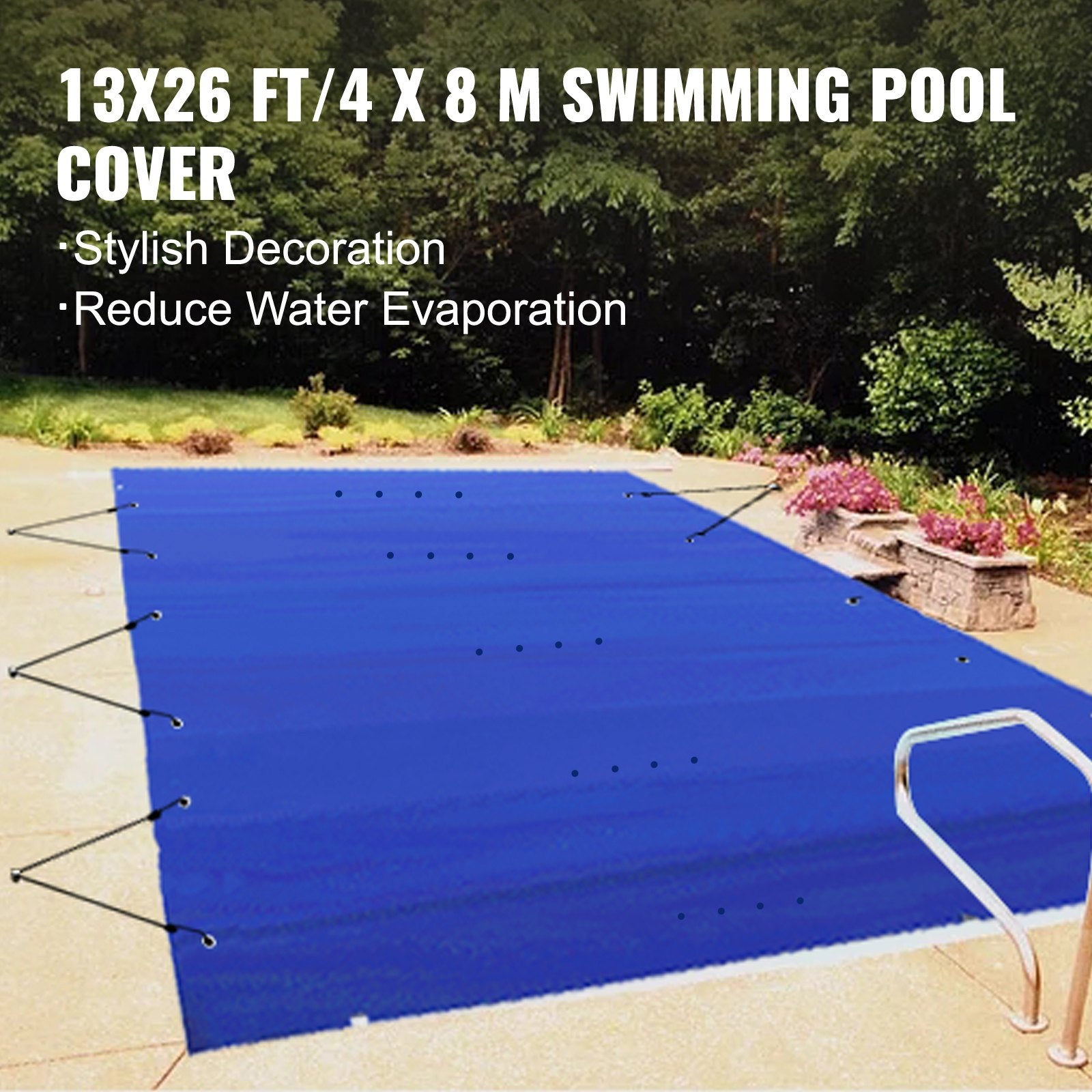 VEVOR Pool Safety Cover, In-ground Pool Cover 13x26 ft, PVC Safety Pool Cover
