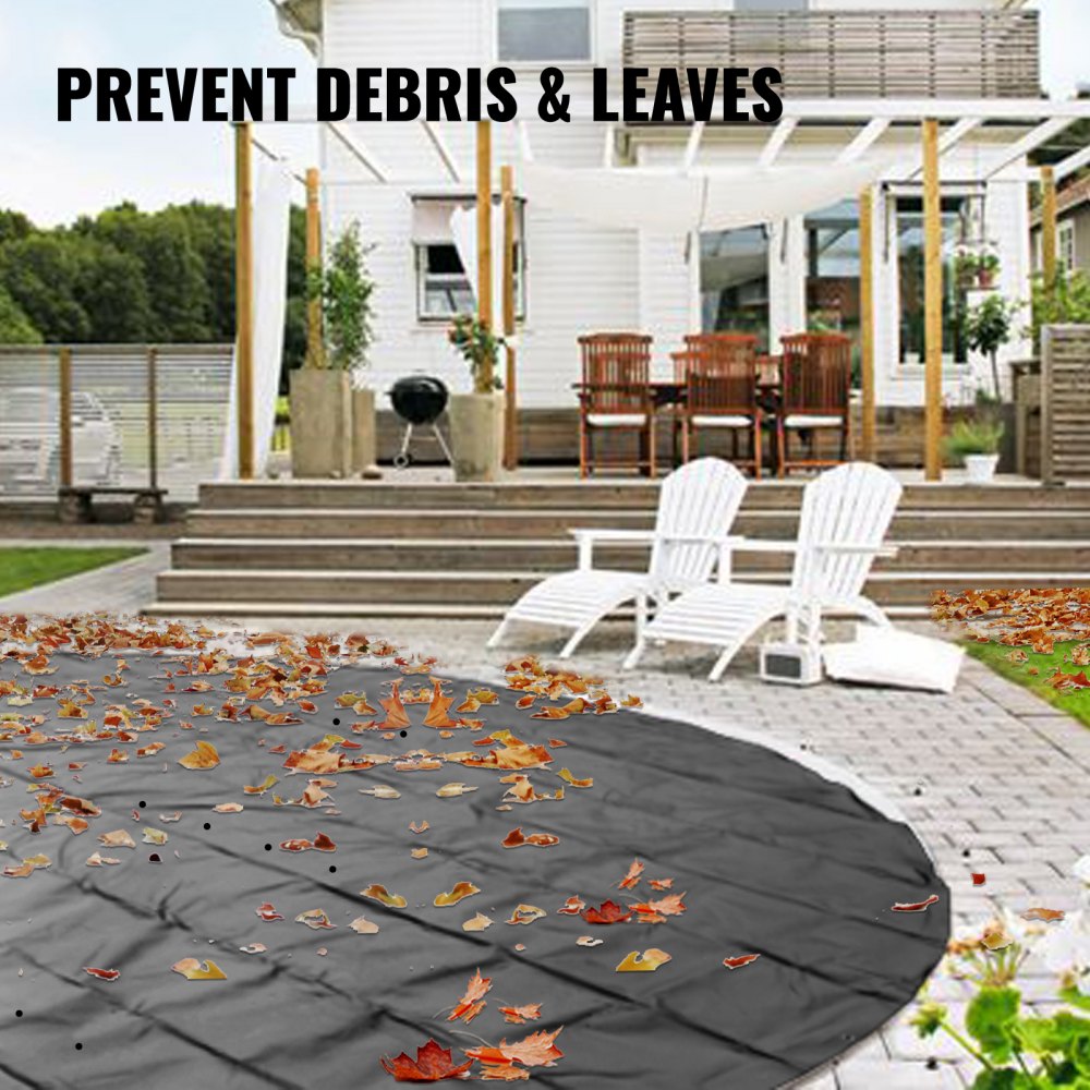 VEVOR Pool Safety Cover In-Ground Pool Cover 16 ft Dia. PVC Pool Cover, Round