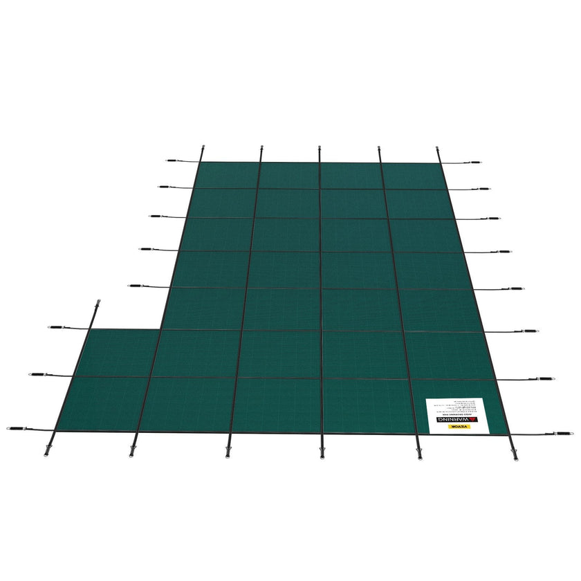 VEVOR Inground Pool Safety Cover Winter Pool Cover 20 x 38 ft with Right Step