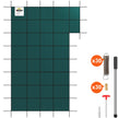 VEVOR Inground Pool Safety Cover Winter Pool Cover 22 x 42 ft with Right Step