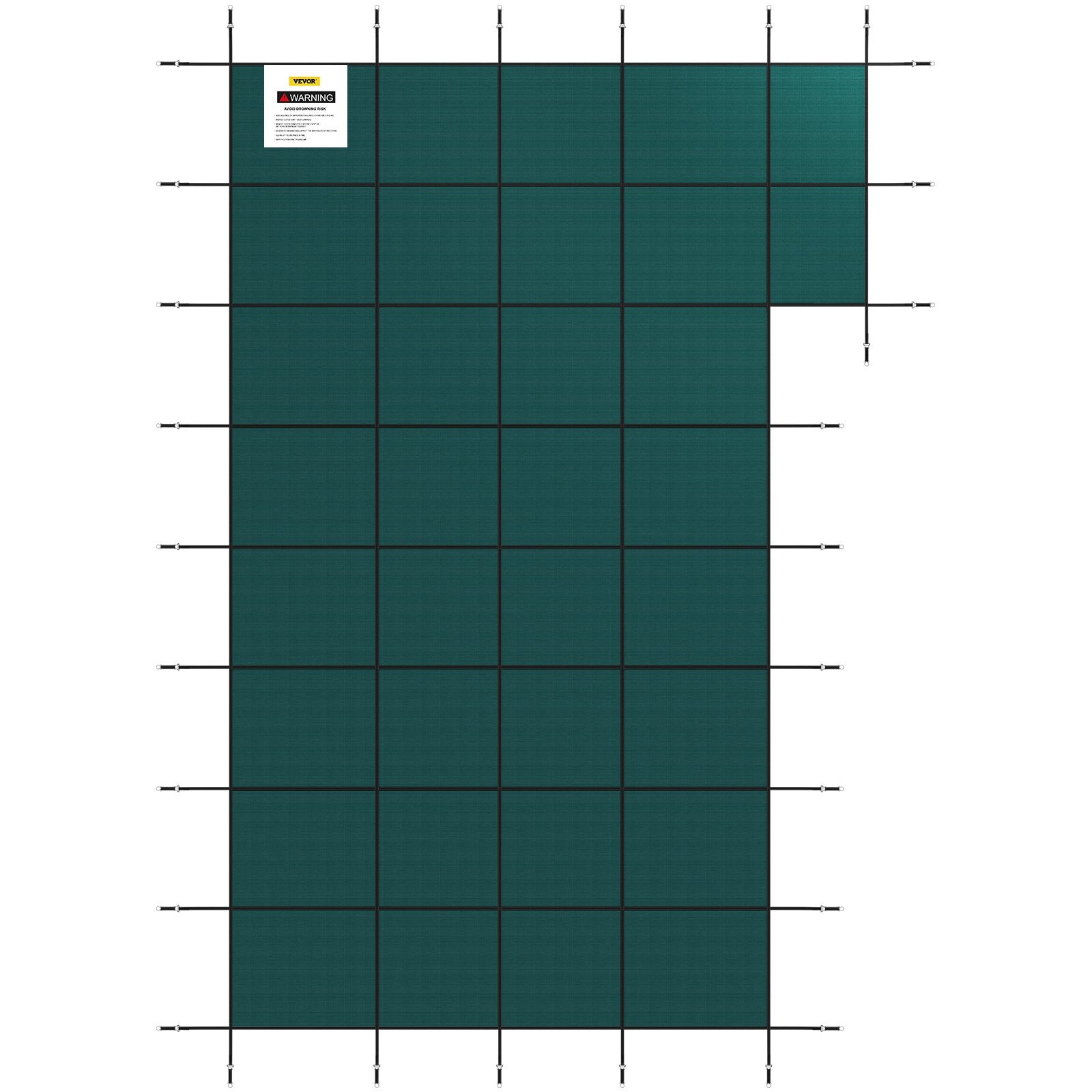 VEVOR Inground Pool Safety Cover Winter Pool Cover 22 x 42 ft with Right Step