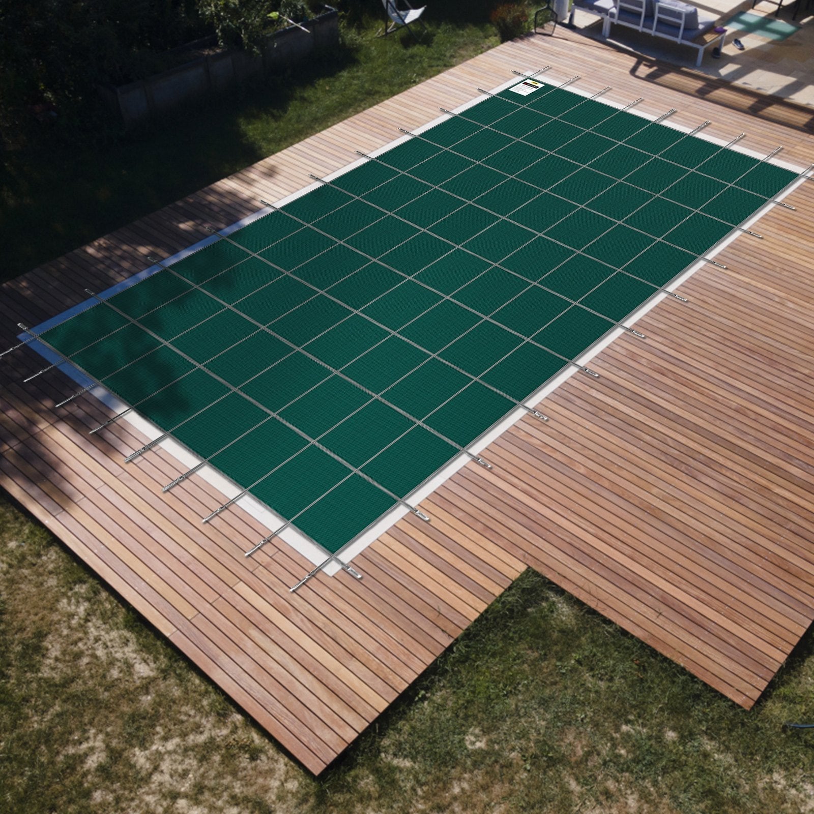 VEVOR Inground Pool Safety Cover Winter Pool Cover 16 x 30 ft with Anchor Tools