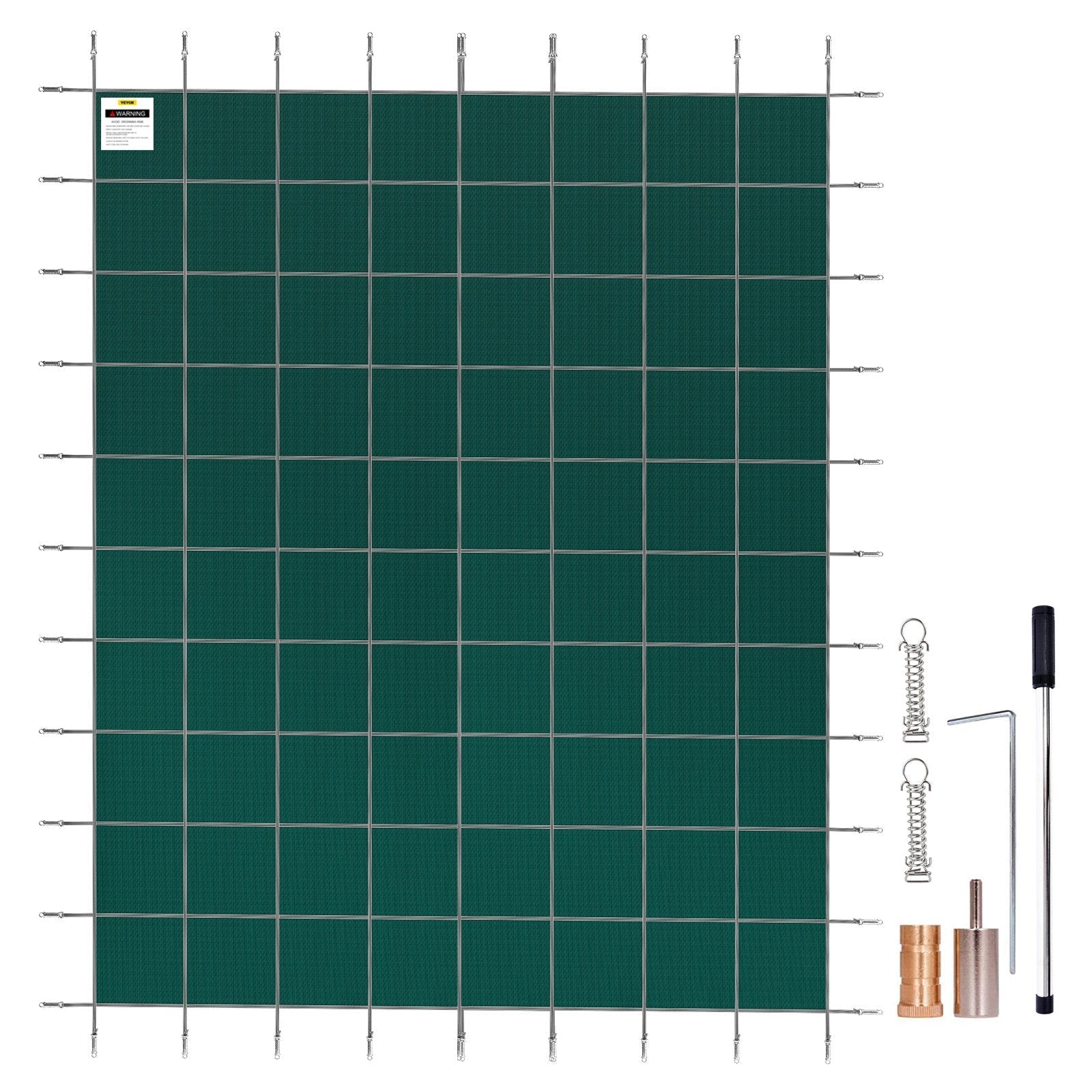 VEVOR Inground Pool Safety Cover Winter Pool Cover 16 x 30 ft with Anchor Tools