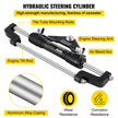 VEVOR Hydraulic Boat Steering Kit, 300HP Hydraulic Steering Kit Helm Pump, Hydraulic Outboard Steeing Kit with 14 Feet Hydraulic Steering Hose for Boat Steering System