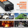 VEVOR Carbon Monoxide Detectors, 0-1000PPM Portable CO Detector with Audible & Visual Alarm, Handheld CO Gas Meter Tester with Temp Sensor, LCD Backlit Screen for Industrial/Home (Include 3 x Battery)