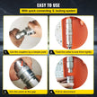 VEVOR Flat Face Hydraulic Couplers 1/2” Body 1/2” NPT Thread, Skid Steer Quick Connect Couplings, 4061 PSI Hydraulic Fittings, 2 Sets Hydraulic Couplers w/ Dust Caps for Bobcat Case, Kubota