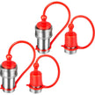 VEVOR Flat Face Hydraulic Couplers 1/2” Body 1/2” NPT Thread, Skid Steer Quick Connect Couplings, 4061 PSI Hydraulic Fittings, 2 Sets Hydraulic Couplers w/ Dust Caps for Bobcat Case, Kubota