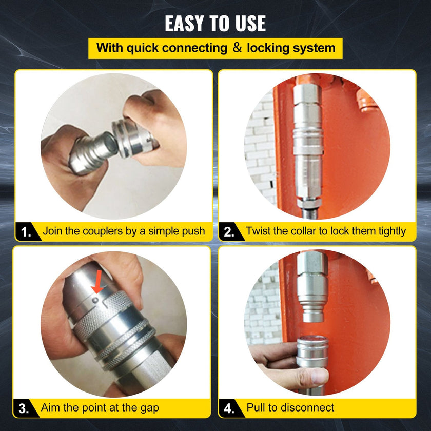 VEVOR Hydraulic Coupler 1/2 Body with 1/2