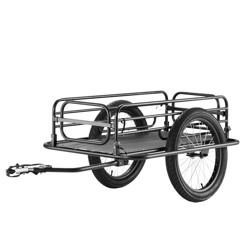 VEVOR Bike Cargo Trailer, 275 lbs Load Capacity, Heavy-Duty Bicycle Wagon Cart, Foldable Compact Storage & Quick Release with Universal Hitch, 20