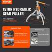 VEVOR Hydraulic Gear Puller, 15 Ton Max Capacity Wheel Bearing Pulling Separator, 2 or 3 Jaws Puller, Vertically and Horizontally, 12
