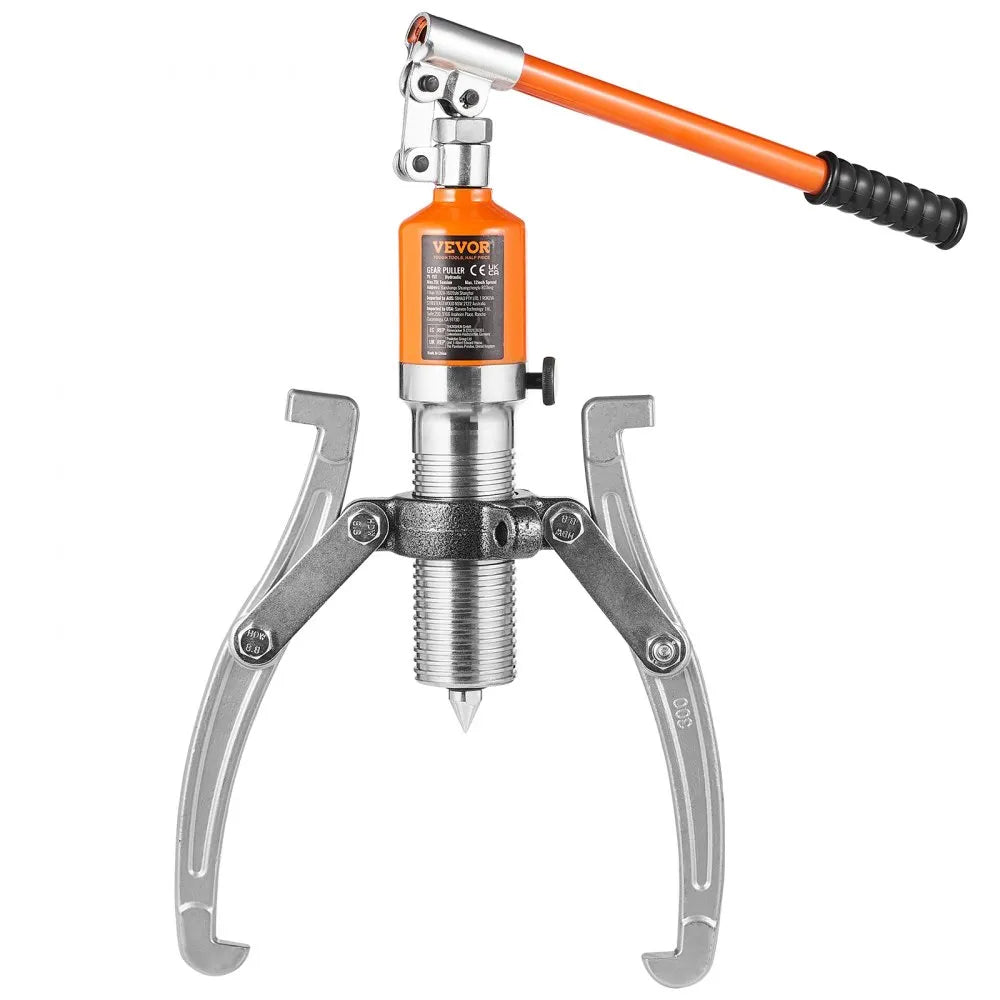 VEVOR Hydraulic Gear Puller, 15 Ton Max Capacity Wheel Bearing Pulling Separator, 2 or 3 Jaws Puller, Vertically and Horizontally, 12