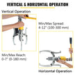 VEVOR 15 Ton Hydraulic Gear Puller Adjustable 3 Jaws Wheel Bearing Pulling Separator 3 in 1 Pump Oil Tube Drawing Machine Wheel Bearing Hub Removal Tool w/Case