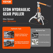 VEVOR Hydraulic Gear Puller, 5 Ton Max Capacity Wheel Bearing Pulling Separator, 2 or 3 Jaws Puller, Vertically and Horizontally, 8
